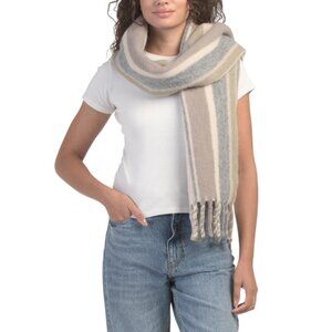RAG & BONE Grey Multi Made In Italy Siobhan Scarf